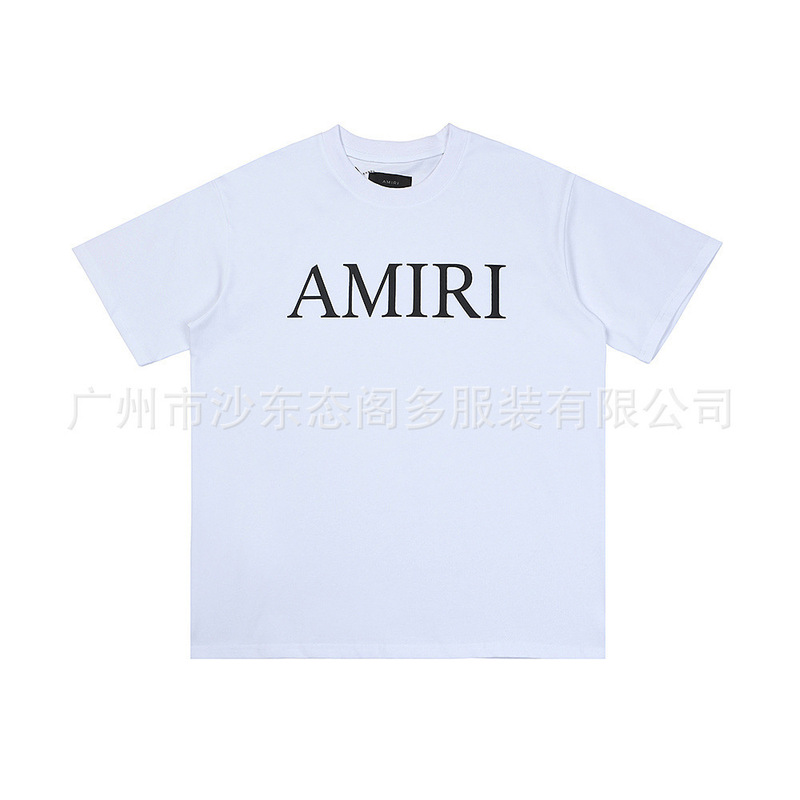 Cross-Border Am Heavyweight Fun Cartoon American-Style Trendy Brand Amiri High Street Loose Short-Sleeve T-Shirt Top Fashion