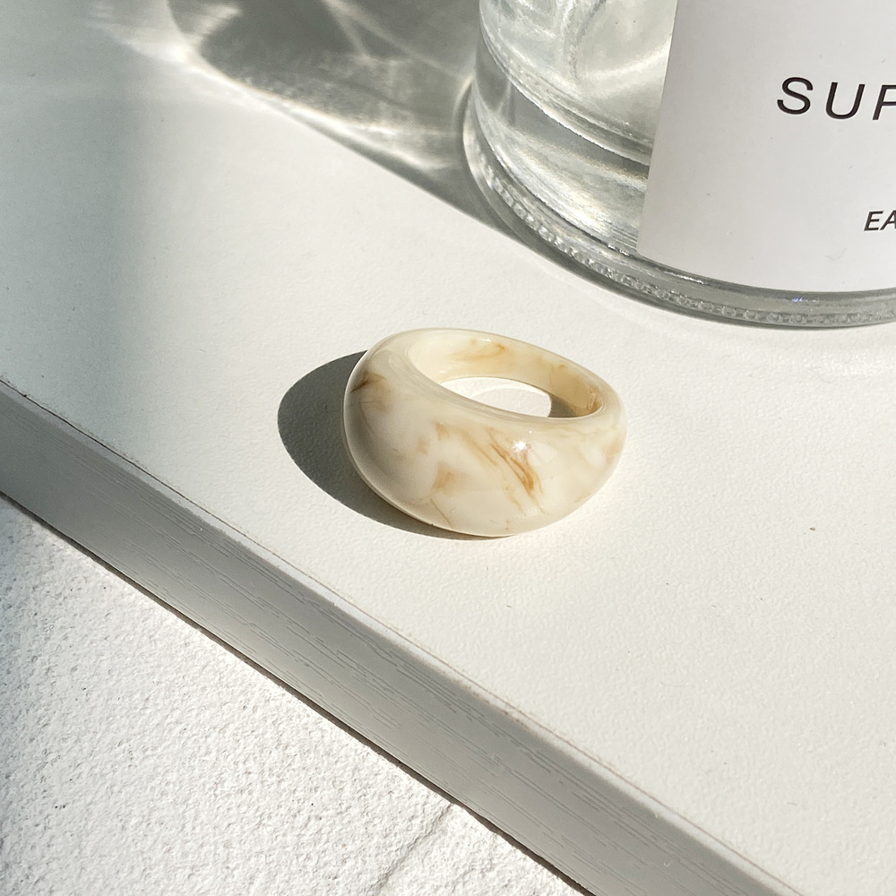 wholesale simple geometric rendering resin ring