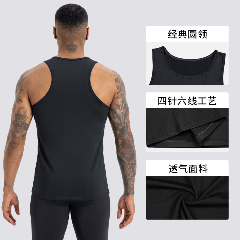 Chalecos deportivos de secado rápido para hombres con fondo delgado, ropa de entrenamiento ajustada de baloncesto transpirable y sudorosa, camiseta de fitness sin mangas