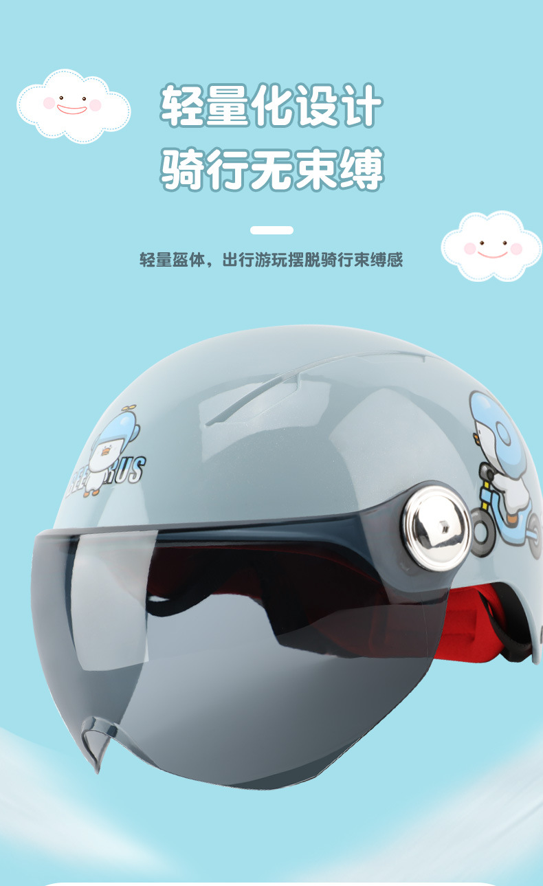 3C Certified Children's Helmet Electric Vehicle Helmet for Girls and Boys 3-12 Years Old Summer Safety Helmet