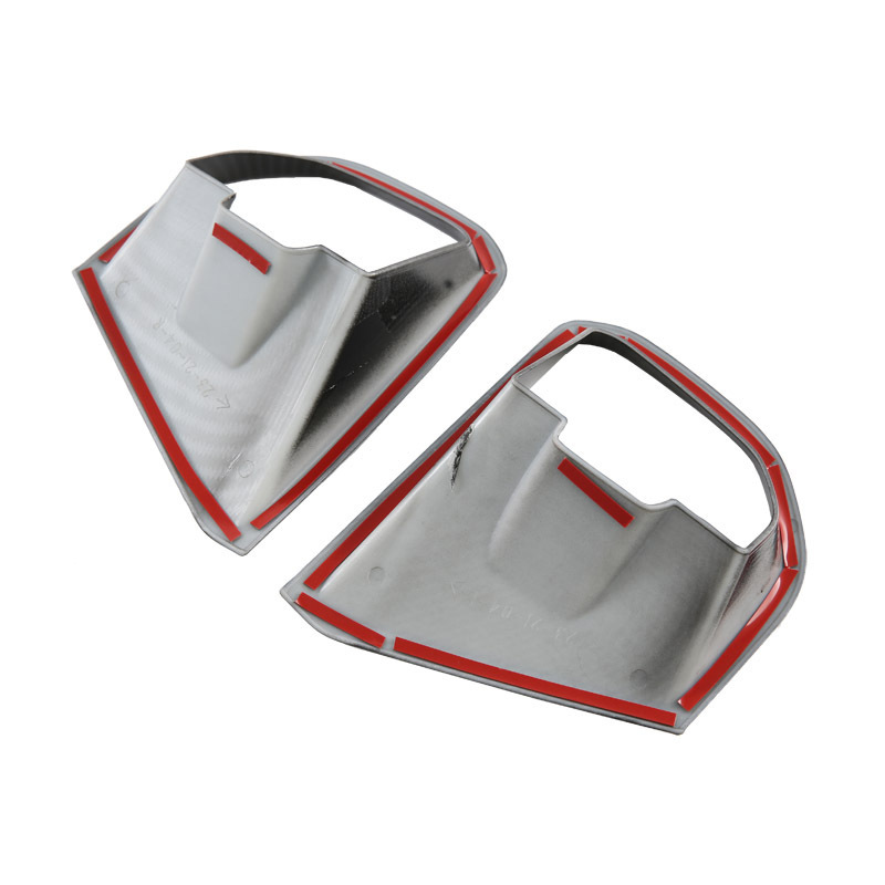 Rear Fog Light Cover Trim for Ford 23 Everest Endeavour Black Carbon Fiber