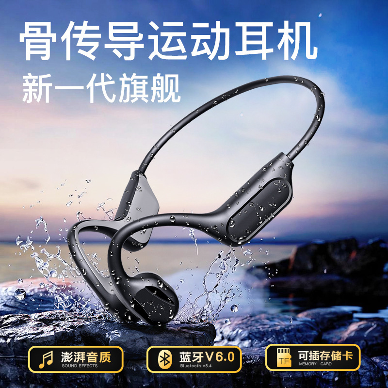 Cross-Border New Product Mg8 Bone Conduction Wireless Bluetooth Earphones, Gift Items That Do Not Enter the Ear, Sports Bone Sensing