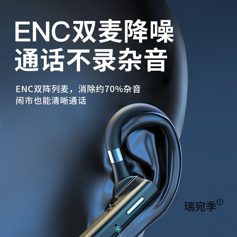 无线蓝牙耳机挂耳式超长待机高清通话单耳商务车载降噪2025新款|undefined