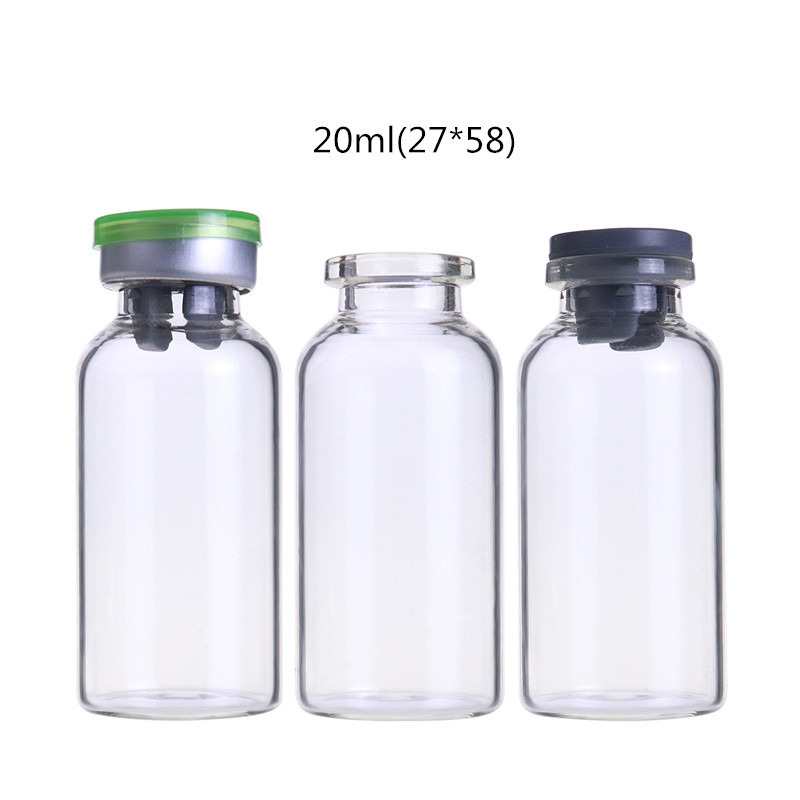 供应20ml透明西林瓶 低硼硅玻璃瓶   玻尿酸原液瓶 精华液瓶