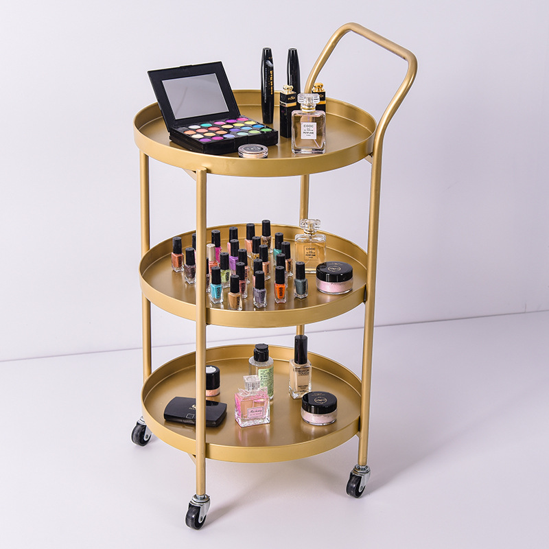 Mesa de centro pequeña móvil nórdica, carro, sofá, mesa lateral con ruedas, esquina de la sala de estar de lujo ligero, mesa de almacenamiento simple junto a la cama