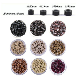 1000 Capsules/Bottle Micro Ring Beads High Quality Hair Extension Buckle Silicone Ring 4.0mm 4.5mm 5