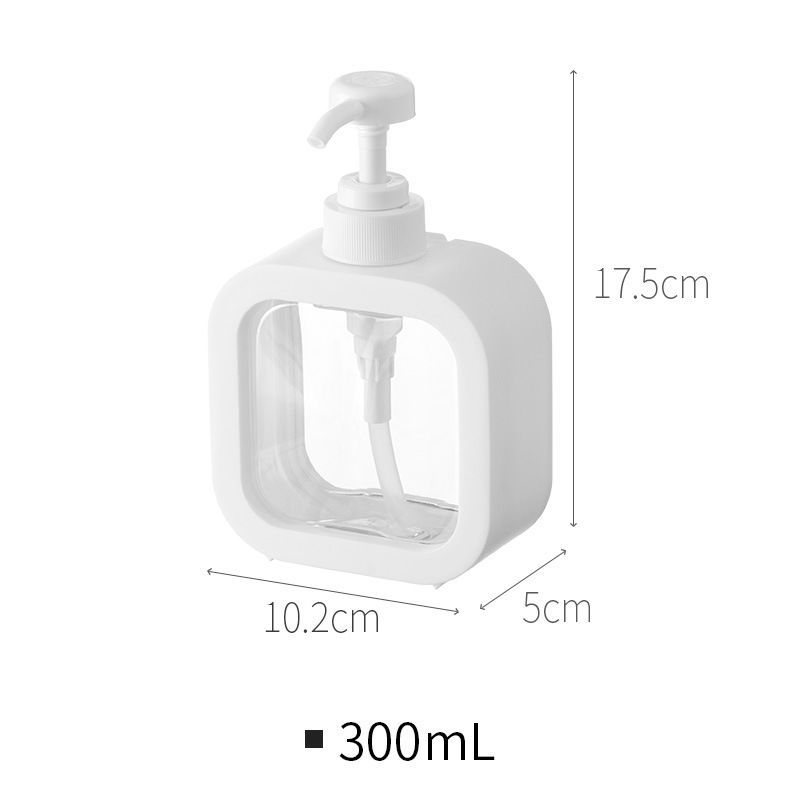 Botella de loción cuadrada blanco 500ml botella de plástico prensa desinfectante de manos Gel de ducha viaje en casa nueva sub-botella