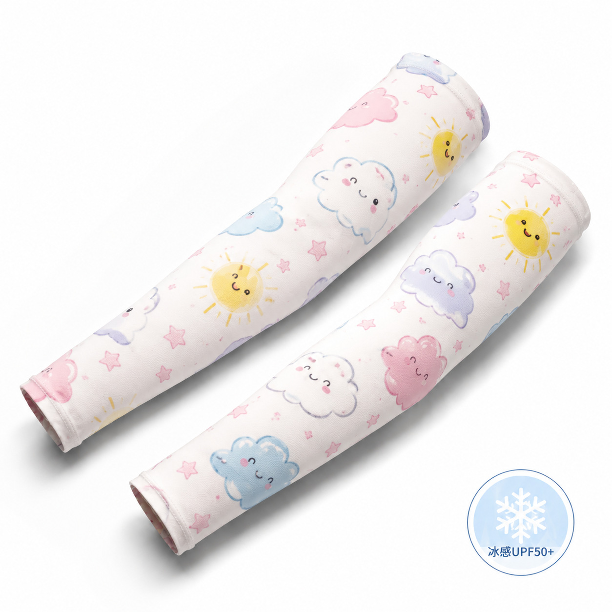 Customized sun protection ice sleeves with logo printing for men and women, cycling ice silk arm sleeves with custom printed text and patterns