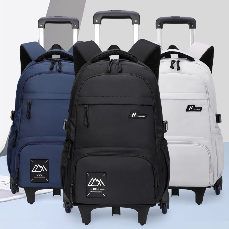 Bolsa de tirón de estudiantes, caja de tirón de niños, mochila de hombro de la escuela primaria con ruedas, bolsa de tirón de la escuela secundaria, escalada de gran capacidad