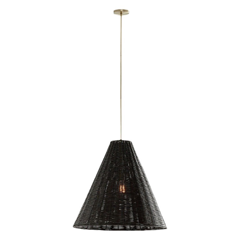 Estilo nórdico sala de té tejida a mano Zen B & B restaurante decorativo pantalla sala de estar lámpara de ratán LED linterna