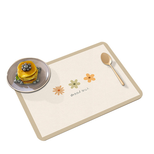 Warm Sun Fresh Series Leather Dinner Mat Waterproof Oilproof Heat Insulating Anti-Scald Dinner Mat Western Dinner Mat Table Heat Insulating Mat