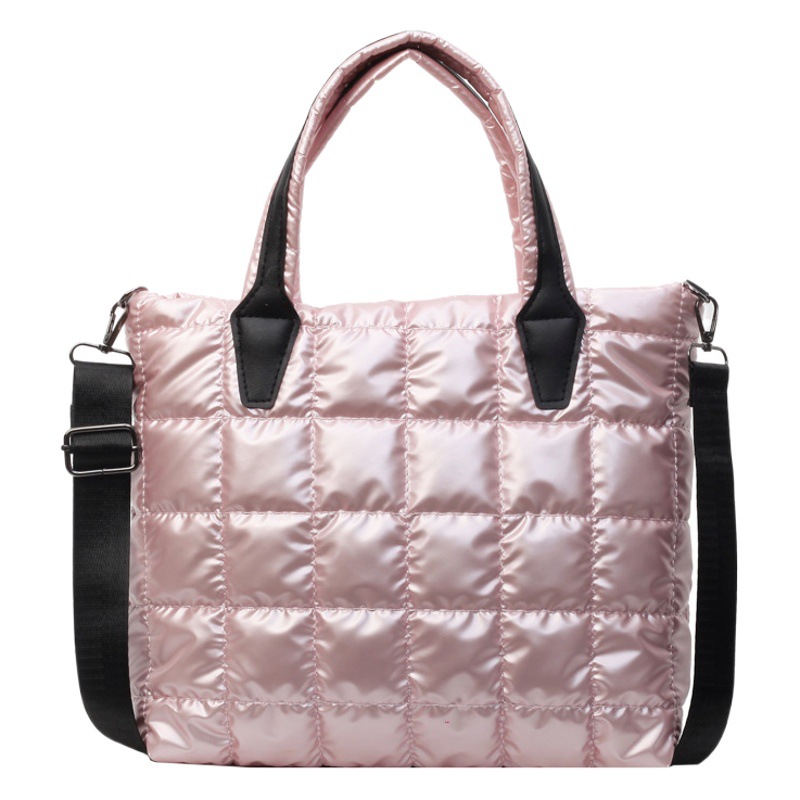 Internet celebridad personalizada de moda todo partido De color sólido bolso a cuadros de las mujeres de alta textura simple hombro bolsa de las axilas bolso crossbody