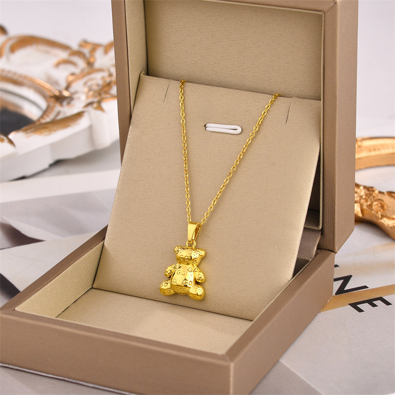 Collar de acero de titanio para mujeres simple y versátil estilo ligero de lujo nicho diseño de alta calidad no decoloración joyería de cadena de clavícula al por mayor