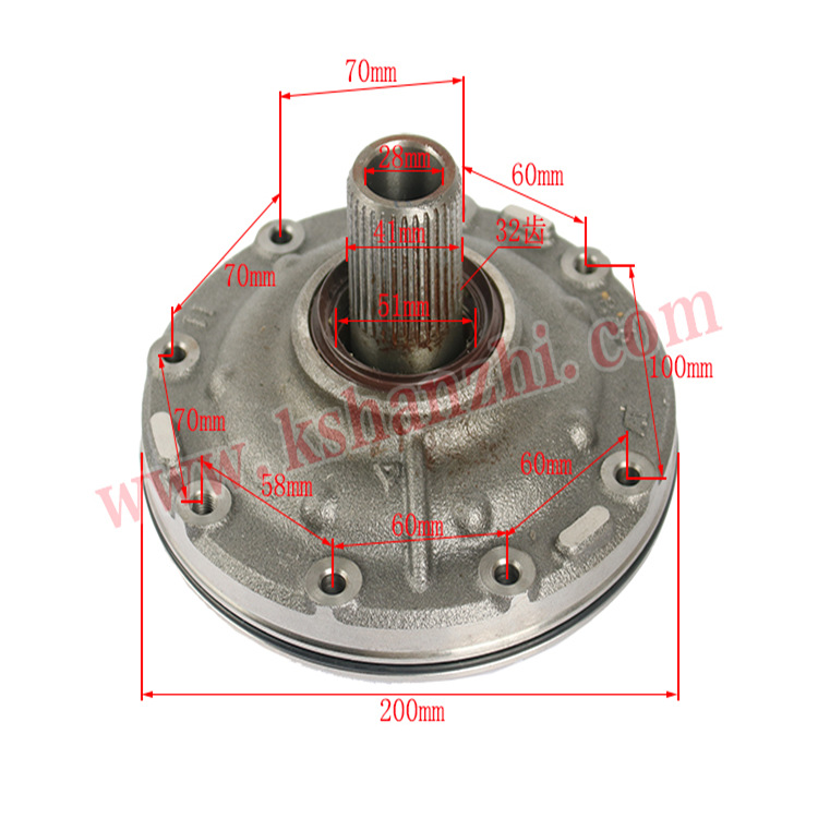 Accesorios de carretilla elevadora 3 toneladas Toyota 7F 8F caja de cambios caminando bomba de engranaje 32 engranajes montaje de bomba de suministro de carretilla elevadora