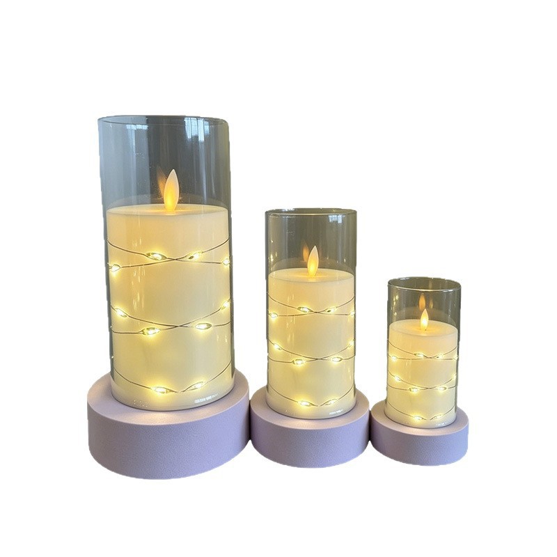 Lámpara de vela electrónica transfronteriza LED simulación de taza de vela falsa romántica guía de cumpleaños escena de fiesta props luz de noche