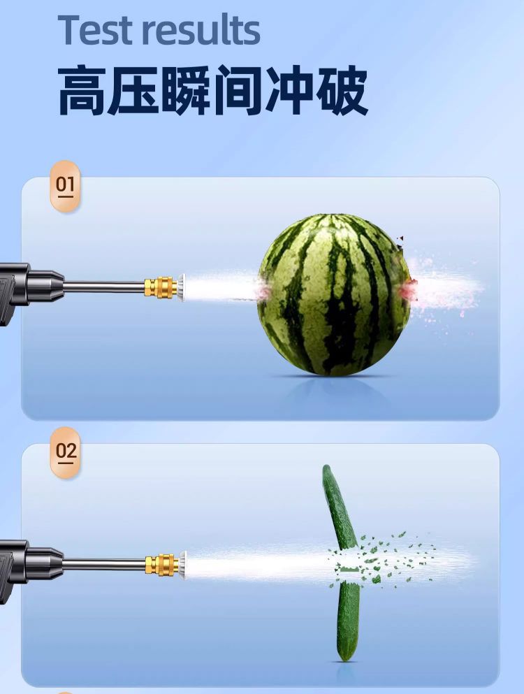 Car High-Pressure Household Electric Car Wash Machine Rechargeable Car Wash Gun High-Power Car Wash Water Gun Cleaning Machine Car Washer