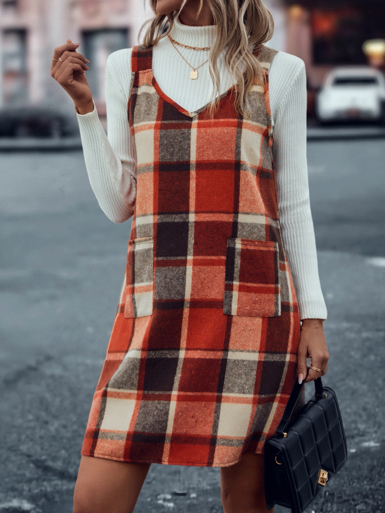 Checkered Dress Image 3