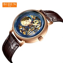机械表 品牌biden拜登男士手表 新款时尚表带款watch