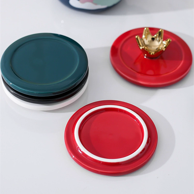 Креативная керамическая крышка с полным покрытием без ложки, без отверстия, универсальная крышка для кружки, крышка для чашки для чая, большая крышка для чашки с водой 9 см