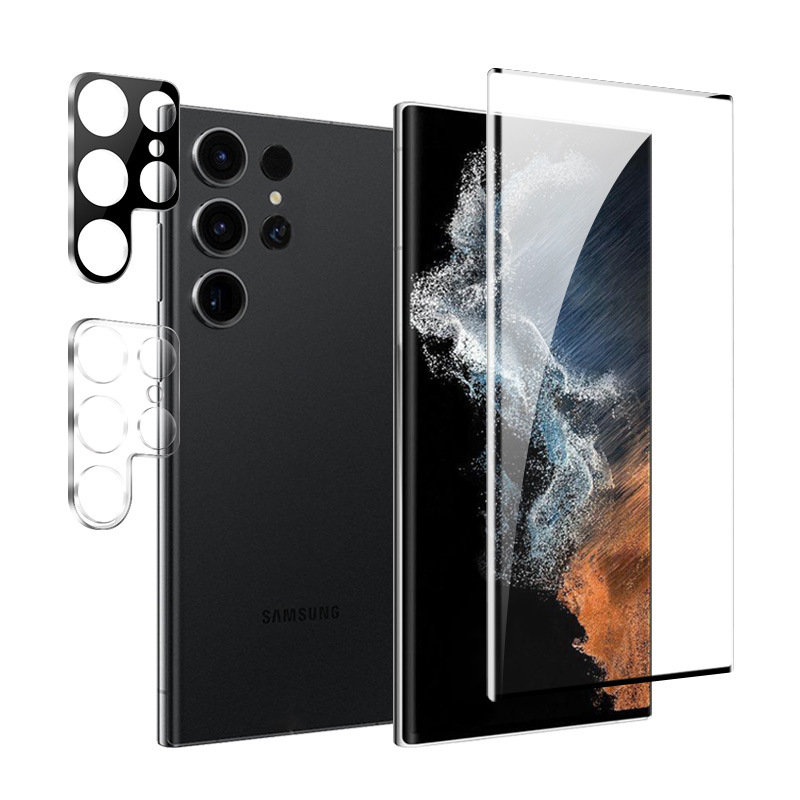 Aplicable a Samsung s23ultra película templado pegamento completo desbloquear s23u borde pegamento S22 peep-prueba S24 ultra película del teléfono móvil