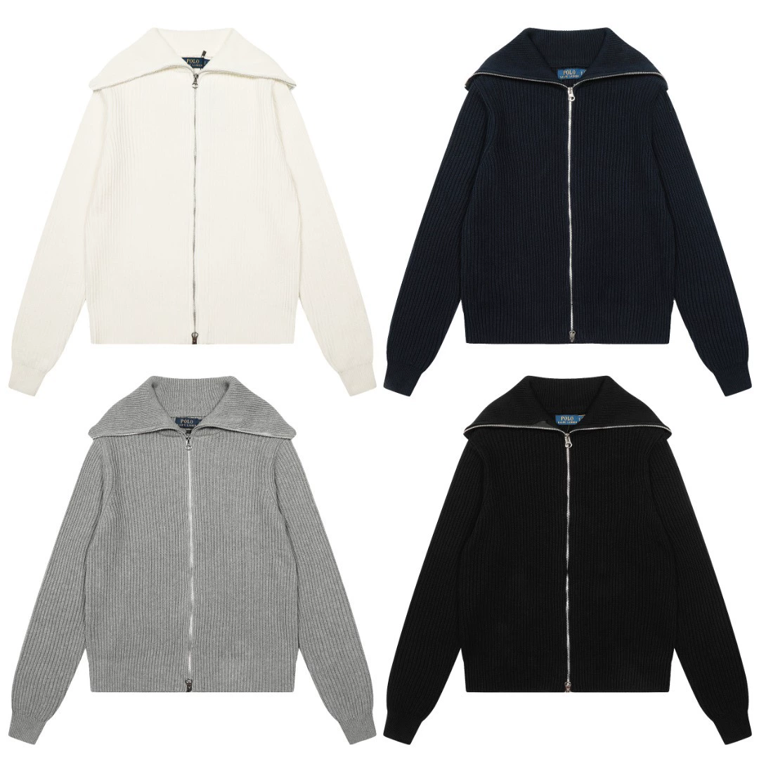 Ralph lauren, base chain with zipper, knitted cardigan