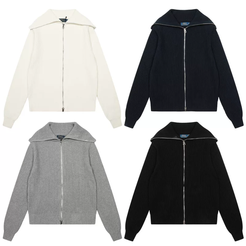 Ralph lauren, base chain with zipper, knitted cardigan