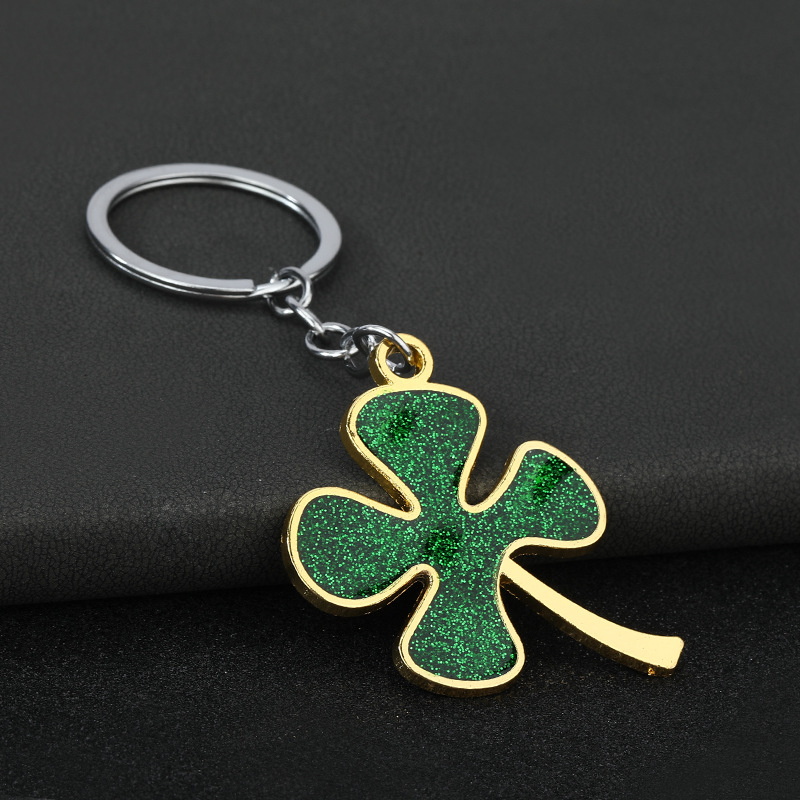 Daily Occasion Simple Style Four Leaf Clover Zinc Alloy Unisex Slip-on Keychain