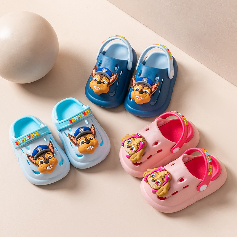 Authentic Paw Patrol Children's Clogs, Boys and Girls Beach Shoes, Non-Slip and Wear-Resistant Cartoon Design for Toddlers and Kids