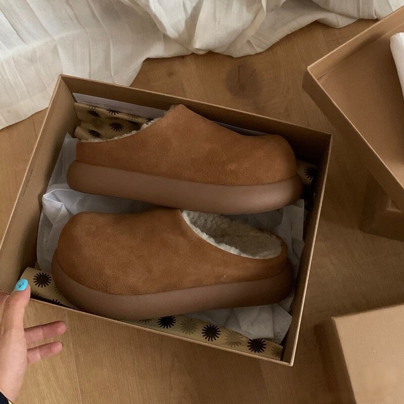 Sangpo Waterproof Thick-Soled Small Potato 2025 Winter New Snow Boots Fleece-Lined Half Slippers Women's Furry Shoes Birkenstock Shoes Sangpo Waterproof Thick-Soled Small Potato 2025 Winter New Snow Boots Fleece-Lined Half Slippers Women's Furry Shoes Birkenstock Shoes