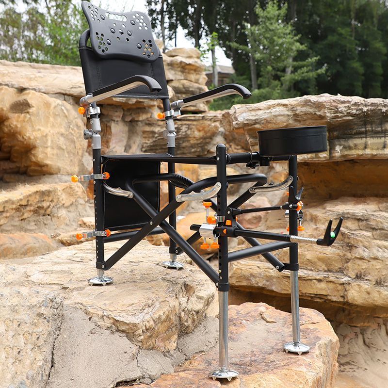 Fishing Chair Alloy Fishing Chair New Multi-Functional Reinforced Folding Fishing Stool All-Terrain Thickened Platform Fishing Chair