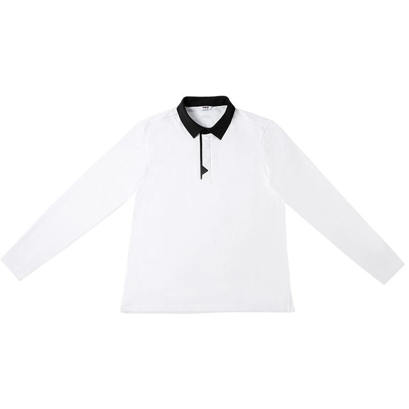 Áo thun golf nam dài tay cổ bẻ PGM thoáng khí mềm mại — YF745-Áo đen [mềm mại và thoải mái/thiết kế phối màu], YF745-Áo trắng [mềm mại và thoải mái/thiết kế phối màu], YF745-Áo màu xanh nhạt [mềm mại và thoải mái/thiết kế phối màu]