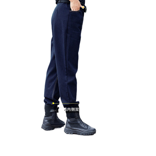 Men's Durable Loose Welding Heat-Resistant Jeans Work Pants Workwear Overalls for Construction