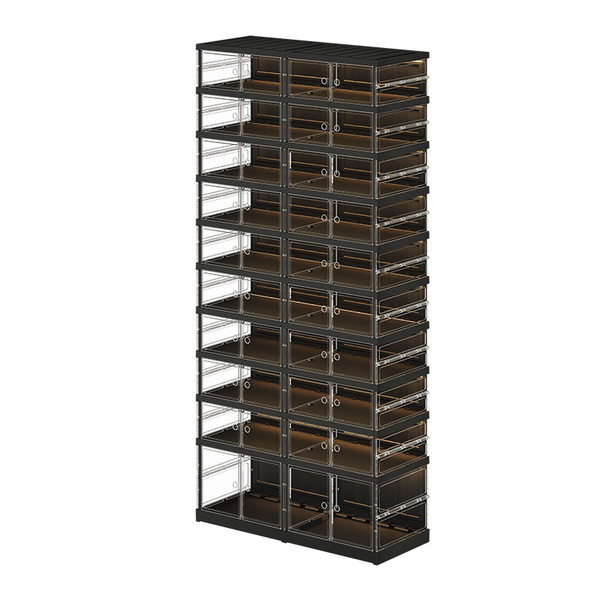 Transparent shoe cabinet