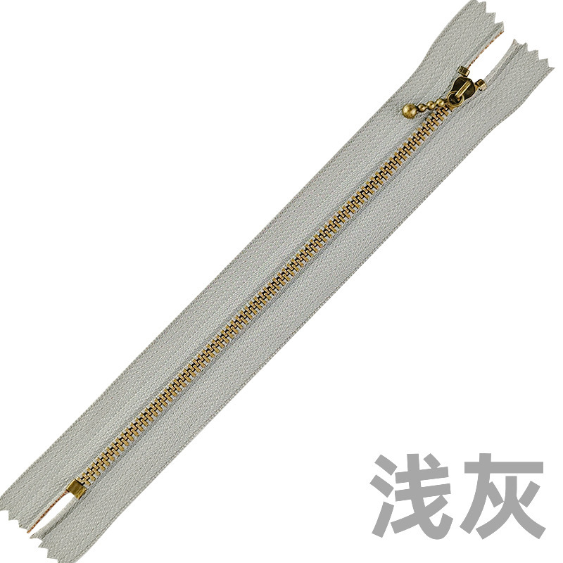 手作りバッグアクセサリー DIY バッグショートジッパーマルチカラーカラークローズドテールストリップ卸売 No.3 メタルブロンズジッパー|undefined