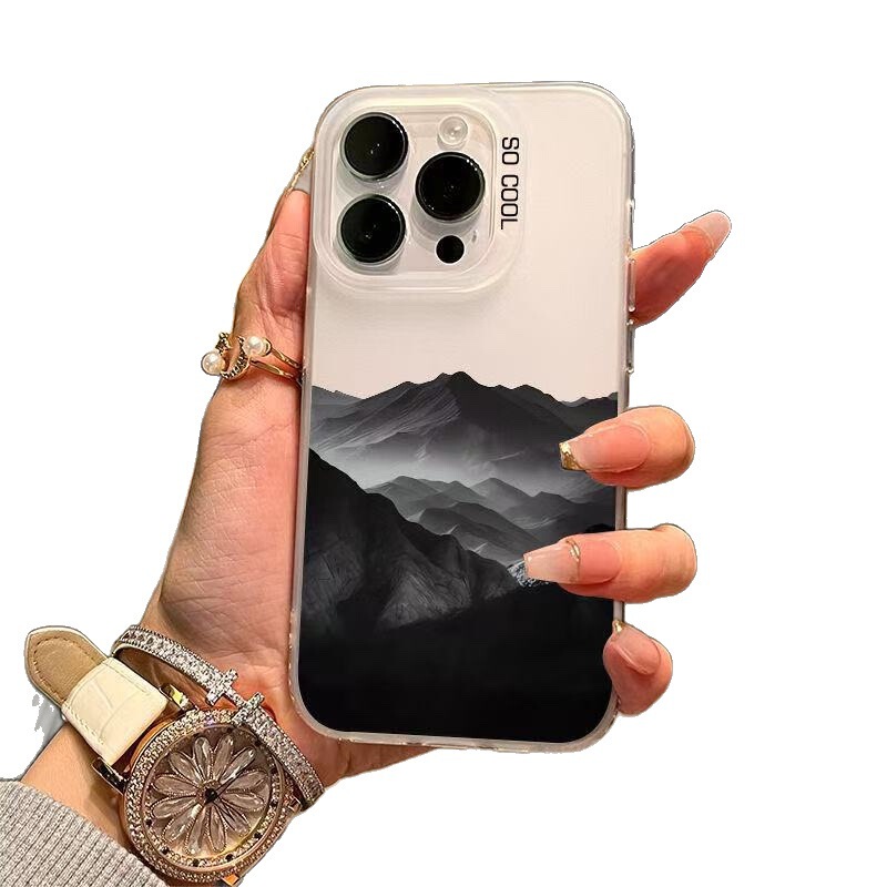 灰色山脉适用苹果17Promax手机壳iPhone16元气壳日韩15/14跨境13/|undefined
