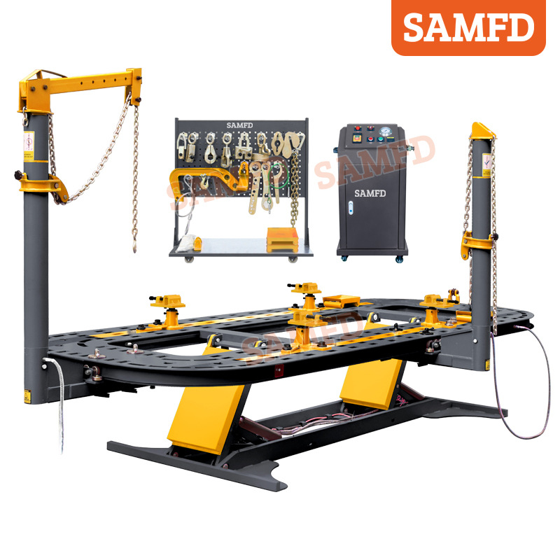 Instrumento de calibración de vigas de coche de elevación integral Toorcar, plataforma de plástico de chapa de acero al manganeso de cinco filas, fábrica de reparación de automóviles