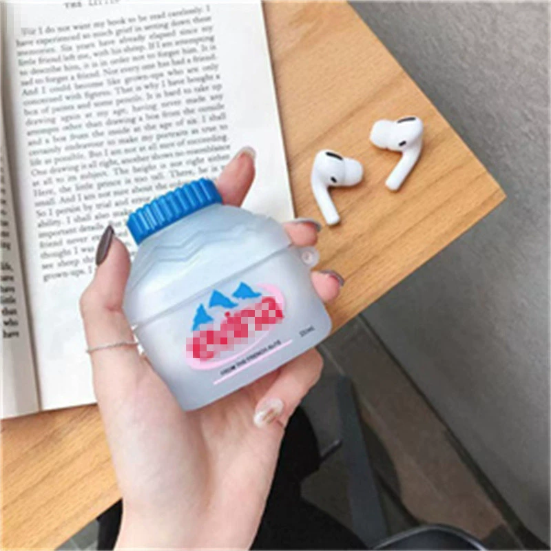 Защитный силиконовый чехол для Apple AirPods Pro, мультяшный 3D дизайн с крючком или кольцом, легкий