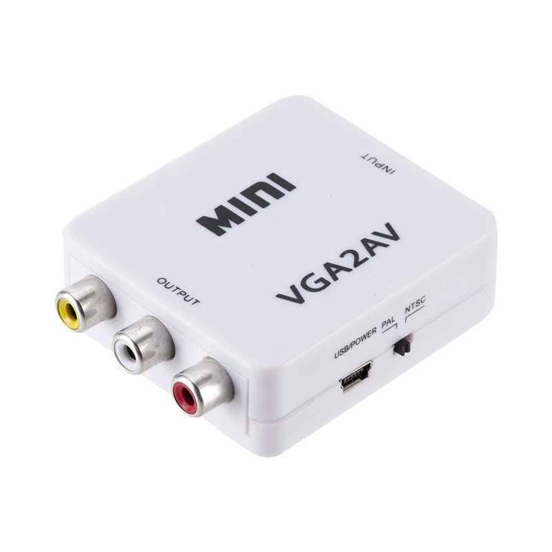 Переходник Computer VGA в AV, конвертер vga в AV, PC в RCA, кабель видео AV для старого телевизора
