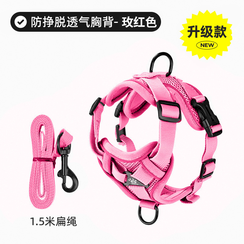 猫咪牵引绳防挣脱外出专用溜猫绳宠物背带链子可调节遛猫神器防丢|undefined
