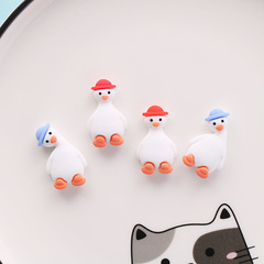 Factory resin car decoration accessories duck DIY cream adhesive phone case storage box decoration materials