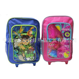 New Primary School Students' Trolley Schoolbags, Boys and Girls' Cartoon Backpacks for Grades 3-6