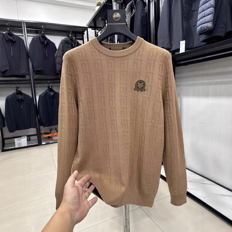 【Haijia】Sheep Wool Blend! Autumn and Winter Thickened Round Neck Jacquard Knit Wool Sweater Clearance 3U059A 【Haijia】Sheep Wool Blend! Autumn and Winter Thickened Round Neck Jacquard Knit Wool Sweater Clearance 3U059A