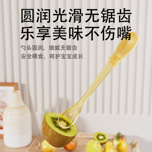  New Arrival Double-Headed Detachable Silicone Spoon with Mud-Scraping Feature | PPSU Baby Food Feeder & Mud-Digging Spoon