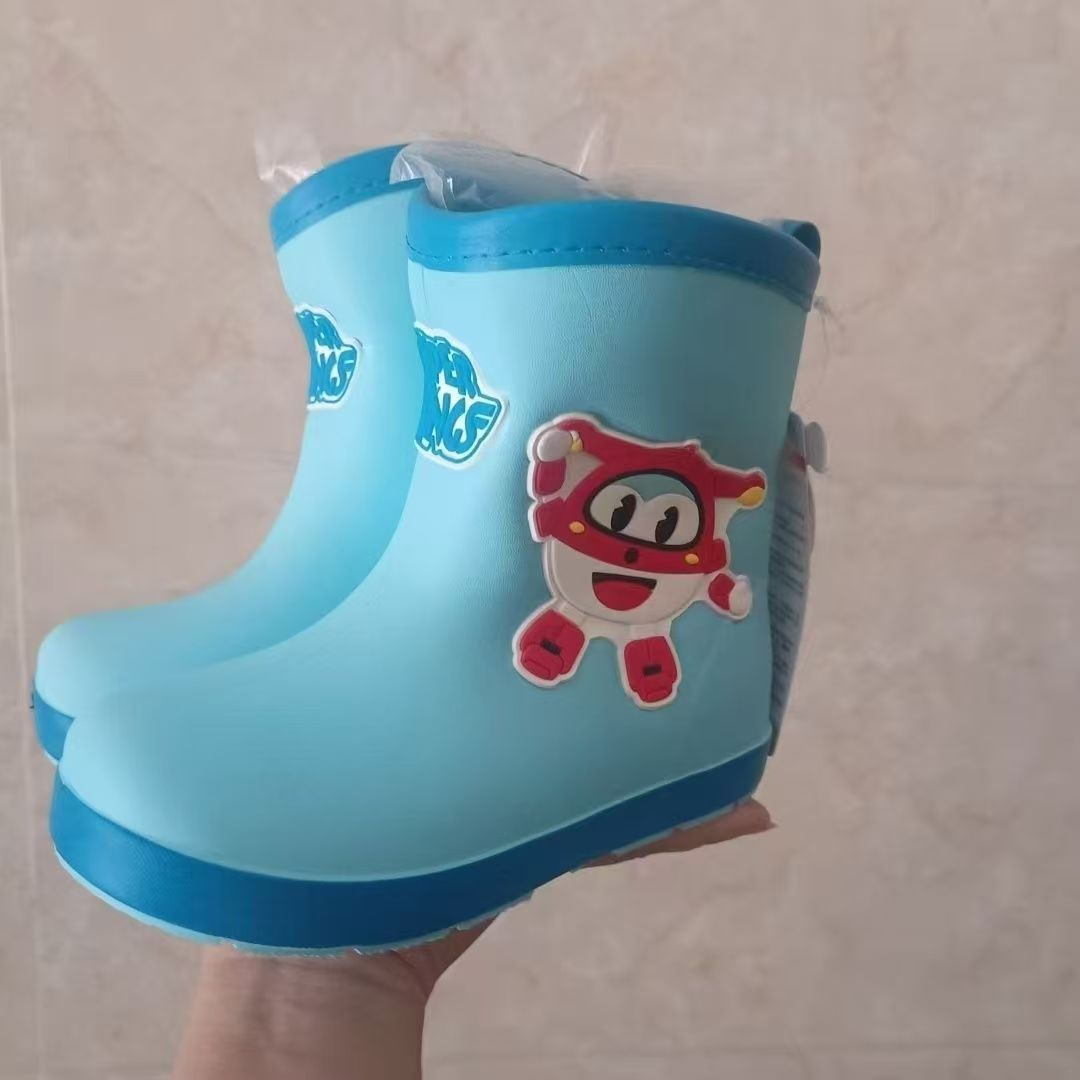Children's Cartoon Rain Boots New Style Boys and Girls Waterproof Non-Slip Wear-Resistant Four-Season Water Shoes Cute Baby Lightweight Rain Boots