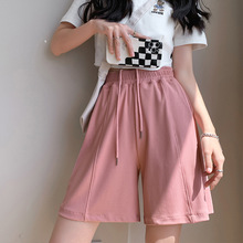 欧洲站夏季速干运动女装新款短裤薄款显瘦清爽宽松高腰阔腿五分裤