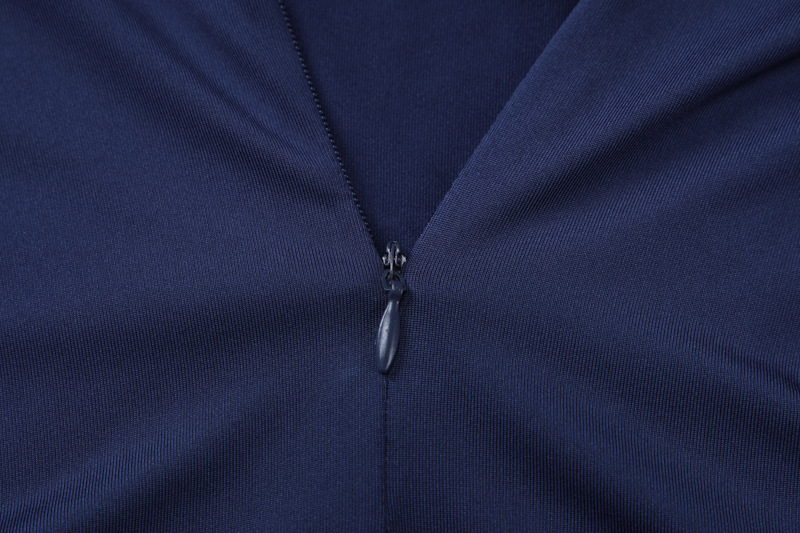 Women Wear Spring Sexy U Collar Back Zipper Slim Fit Long Sleeve Jumpsuit