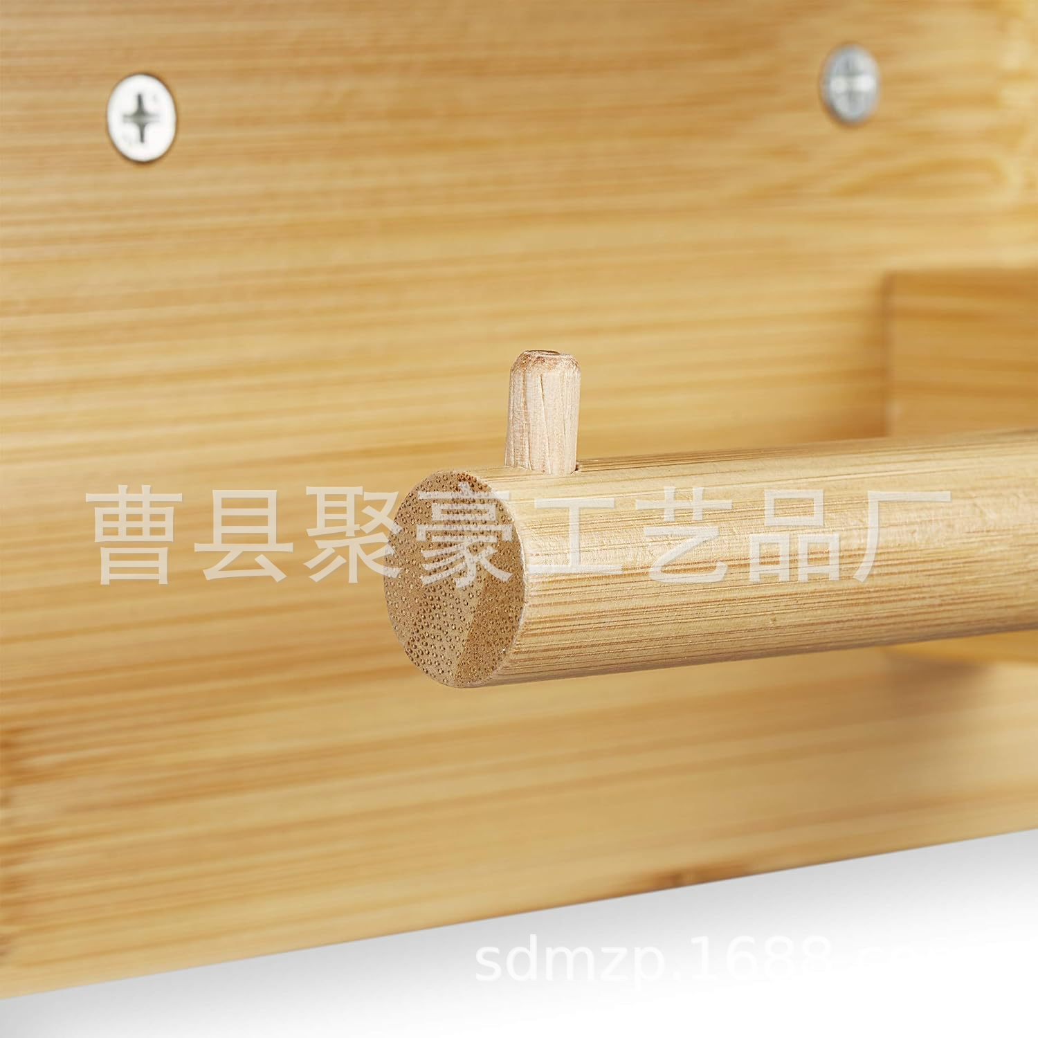 竹制卫生纸架浴室壁挂式卷纸架多功能毛巾架实木卫生间手机支架