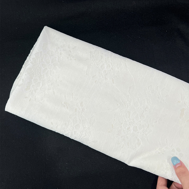Tela de encaje de algodón sin elasticidad Primavera/Verano 2026 para falda de encaje y falda de pastel, fabricante de faldas de encaje en stock