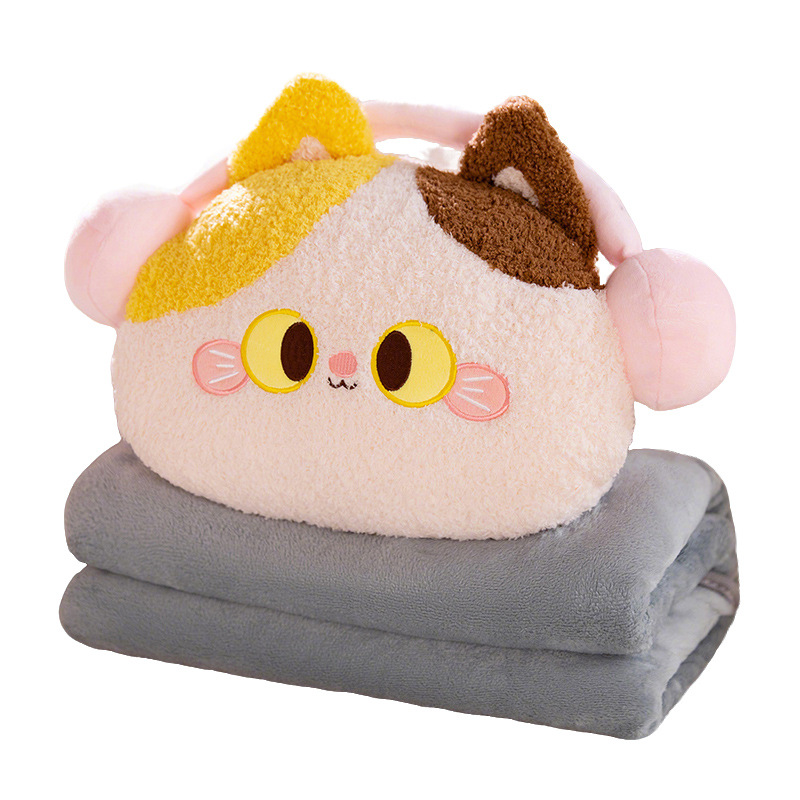 Oficina siesta almohada edredón de doble uso sofá manta aire acondicionado edredón de verano cojín de coche 2 en 1