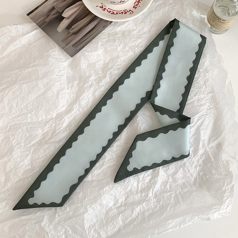 Pañuelo de seda, banda larga, decoración de alta calidad, bufanda pequeña, cinturón multiusos, diadema de cuerda de súper hada francesa, cinturón para el cabello, serpentina para el cabello